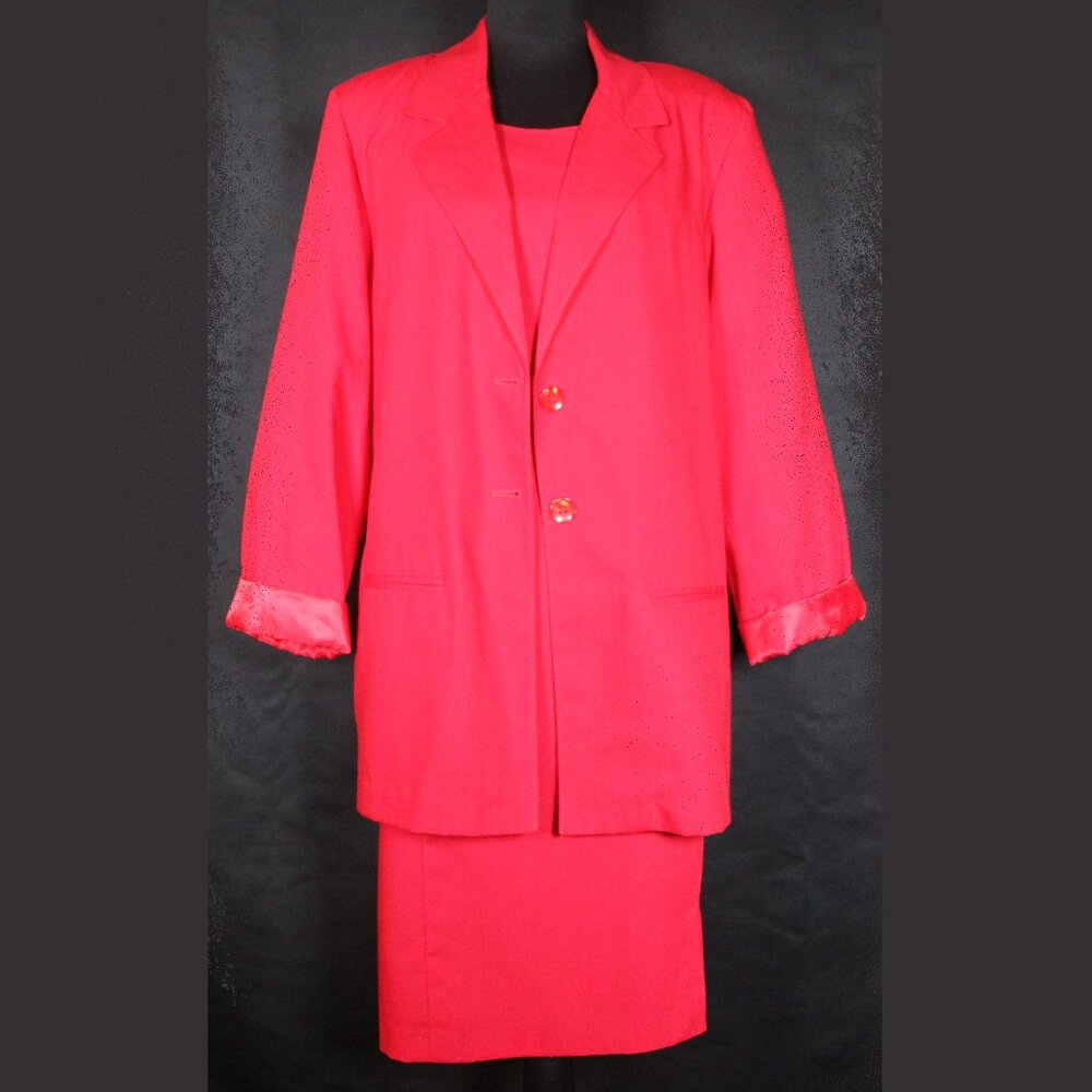 Vintage Sag Harbor Pimento Red Three Piece Suit